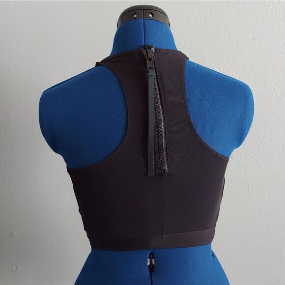 H&M SPORT Black Mesh Back Sports Bra Small - Picture 2 of 6